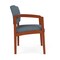 Lesro Lenox Wood Wide Guest Chair Wood Frame, Cherry, RF Serene Upholstery LW1201 - alternate 3
